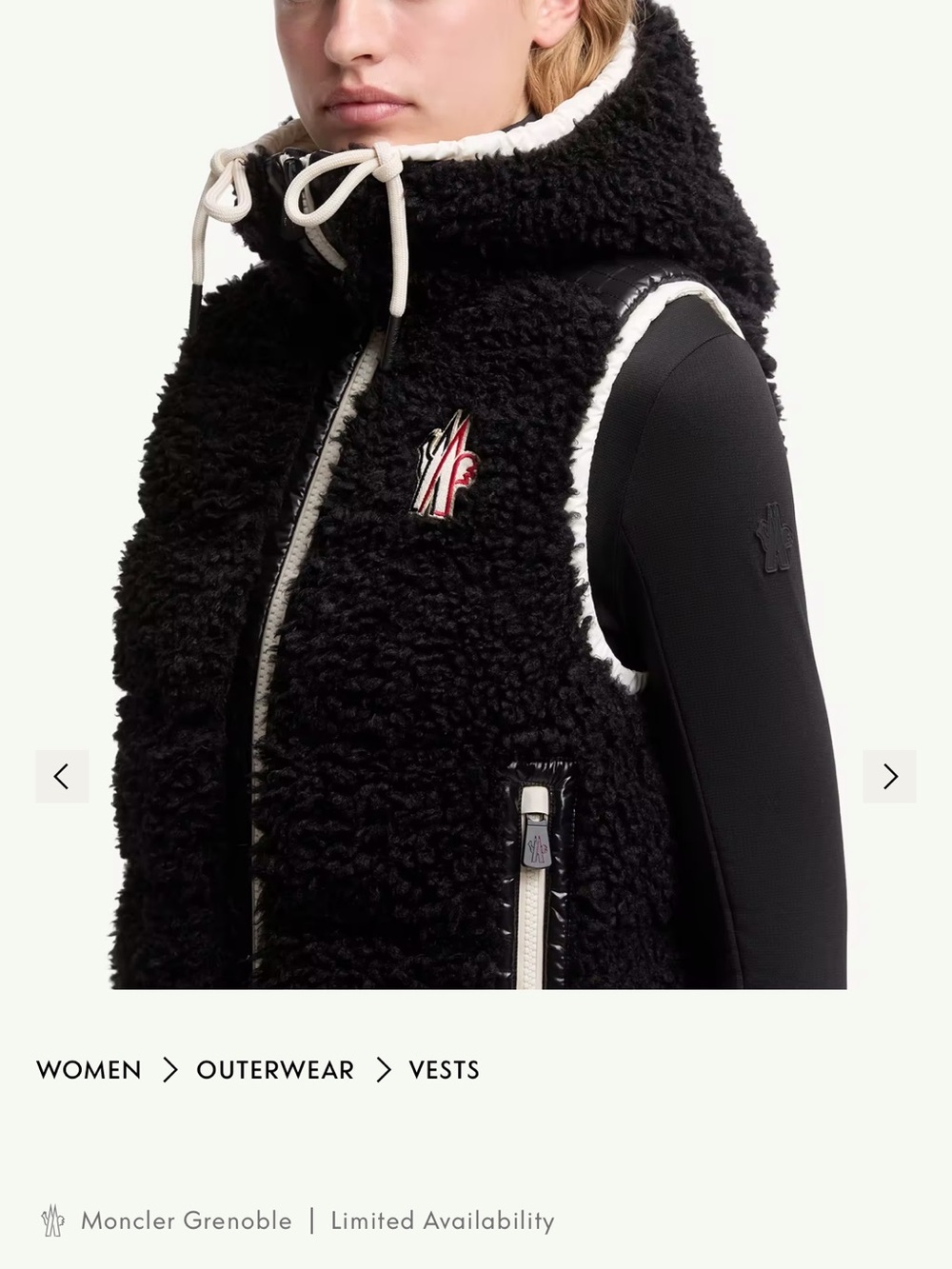New with Tags Authentic Moncler Gilet Black Teddy Puffer Vest